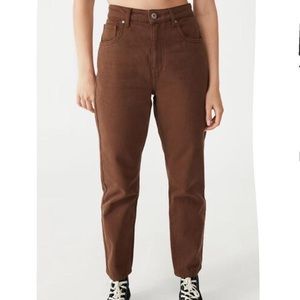 brand new chocolate brown mom jeans cotton on